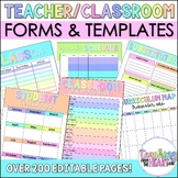 Teacher Binder Classroom Forms and Templates | Back to School