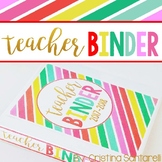 Editable Teacher Binder 2018-2019