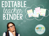 Teacher Binder Covers - Neon Confetti