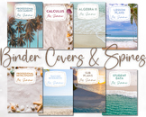 Teacher Binder Covers - Beach Theme - Editable & Customizable