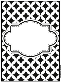 Binder Covers and Spines: Black and White (23) by Sarah's STEAMers