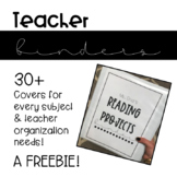 Teacher Binder Covers FREEBIE