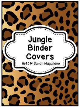 Preview of Teacher Binder Covers and Spines: Jungle Theme