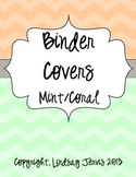 Teacher Binder Covers and Dividers {Mint/Coral Chevron}
