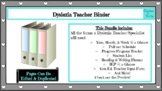 Binder: Dyslexia Teacher Binder Online & Paper Templates
