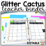 Teacher Binder- Lesson Plan Binder- Cactus Theme