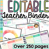 Teacher Binder (Editable Teacher Planner)