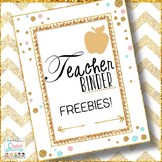 Teacher Binder Free Covers - Teacher Planner Freebies Prin