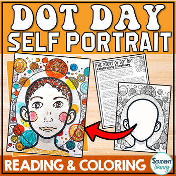 Preview of Dot Day International Activities Self Portrait Worksheet Art Coloring Page Book
