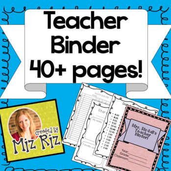 Preview of Teacher Binder!  Get all your papers in ONE place!
