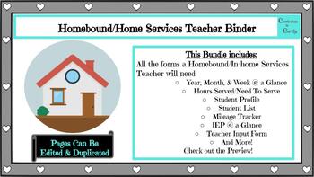 Preview of Binder: Home Services Teacher Binder Online & Paper Templates