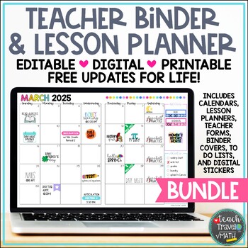 Preview of Teacher Binder & Lesson Planner Bundle