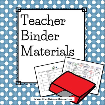 Preview of Teacher Binder Materials-- Logs, Class News, Curriculum Templates (freebie)