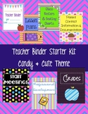 Teacher Binder Starter Kit {Candy & Cute Theme}
