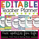 EDITABLE Teacher Planner, Calendar, and Binder - FREE Updates