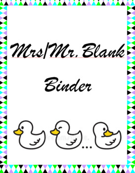 Preview of Teacher Binder Templates