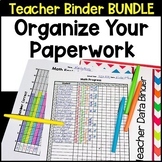 Teacher Binder and Lesson Plan Templates EDITABLE Bundle of forms