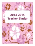 Teacher Binder {pink, purple, brown flower theme}