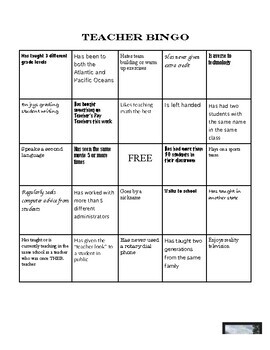 Preview of Build Teacher and Staff Morale with Teacher Bingo