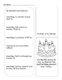 Teacher Birthday Morning Work/Writing Freebie