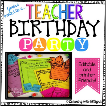 Preview of Teacher Birthday Party! {Celebrate with Kindness!}