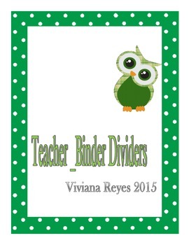 Preview of Teacher Blender Divider Owl