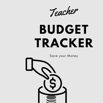 Preview of Teacher Budget Tracker I White & Black I Printable