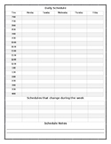 Teacher Planner: Build-a-Planner: Daily Schedule (editable)