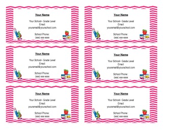 Teacher Business Cards **EDITABLE** by Frolicking in 5th | TpT