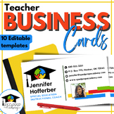 Teacher Business Cards for Back to School [EDITABLE]