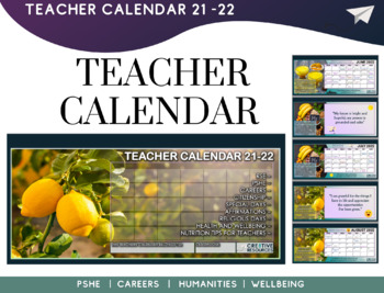Preview of Teacher Calendar 21 - 22