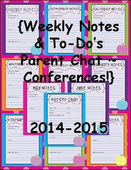Preview of Teacher Calendar Component! 40 wks/Notes Pgs./PLC Meetings/To-Do's & Parent Conf