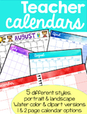 Teacher Calendars (blank)