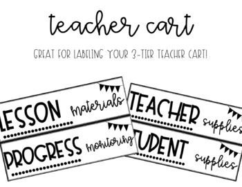 Preview of Teacher Cart Labels