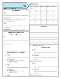 Teacher Checklist Template