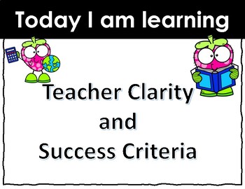 Preview of Teacher Clarity and Success Criteria Strawberries