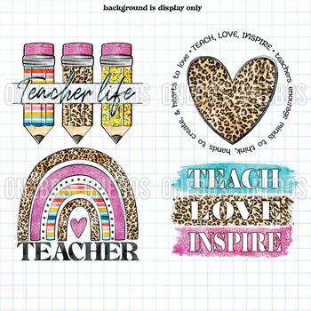 School Teacher Teach Love Inspire Bogg Bag Keychain Charm Teacher