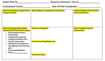 Action Plan Template For Teachers