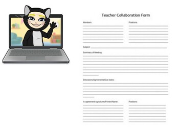 Preview of Teacher Collaboration Form