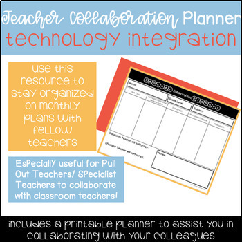Preview of Teacher Collaboration Planner