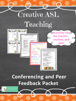Preview of Teacher Conferencing and Peer-to-Peer Feedback Packet (Editable)