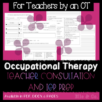 Preview of Teacher Consultation & IEP prep