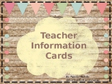 Teacher Contact Cards