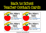 Teacher Contact Cards