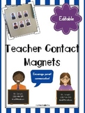 Teacher Contact Magnets (Editable)