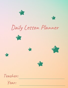 Preview of Teacher Daily Lesson Planner