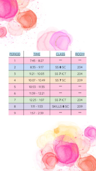 Preview of Teacher Daily Schedule Template