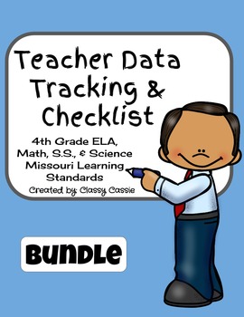 Preview of Teacher Data Tracking & Checklist Missouri Learning Standards Bundle