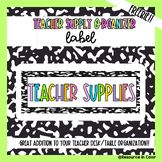 Teacher Desktop Supply Organizer Label