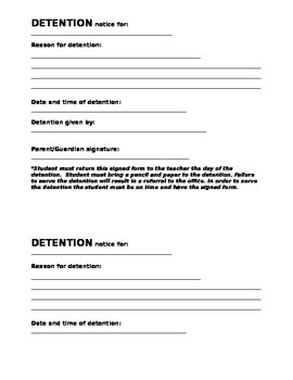 detention assignment pdf
